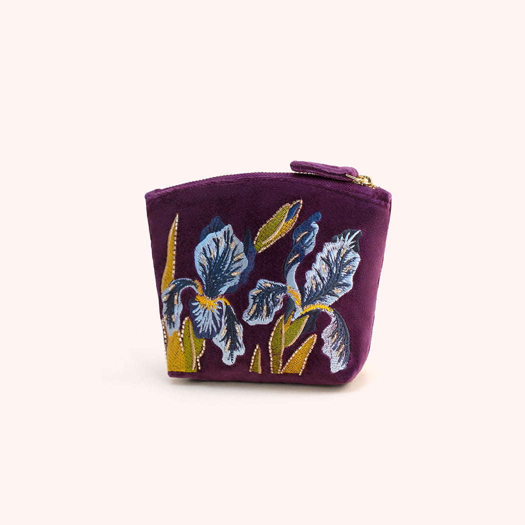 Mini Velvet Embroidered Pouch