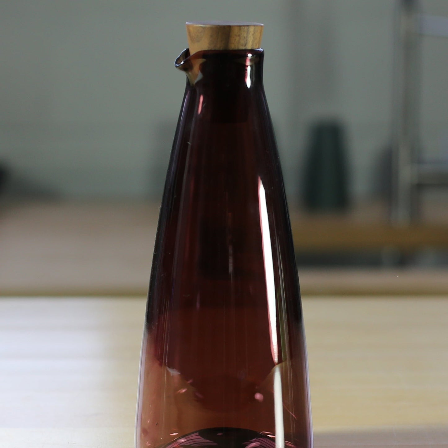 Hand-Blown Glass Dressing Carafe with Lid