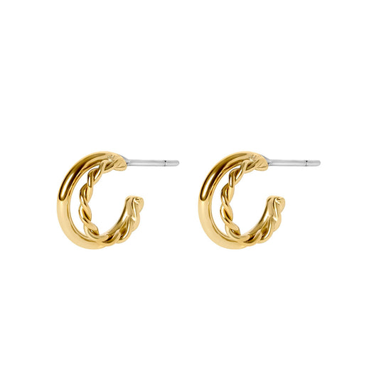 Adina Double Circle Huggie Earrings