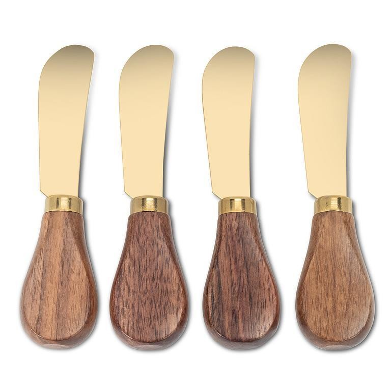 Walnut Cheese Knives - Set of 4