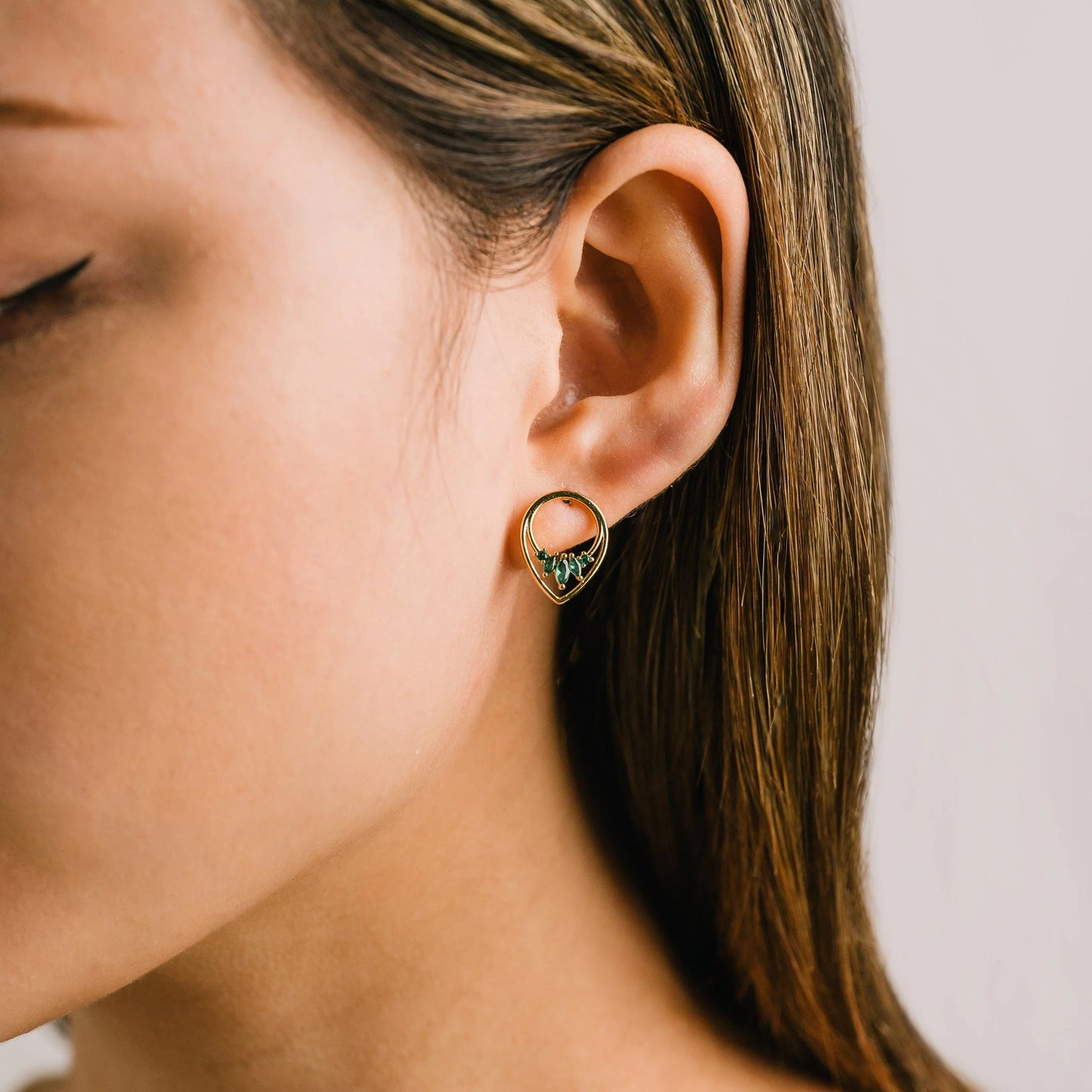 Lover's Tempo Aria Emerald Stud Earrings