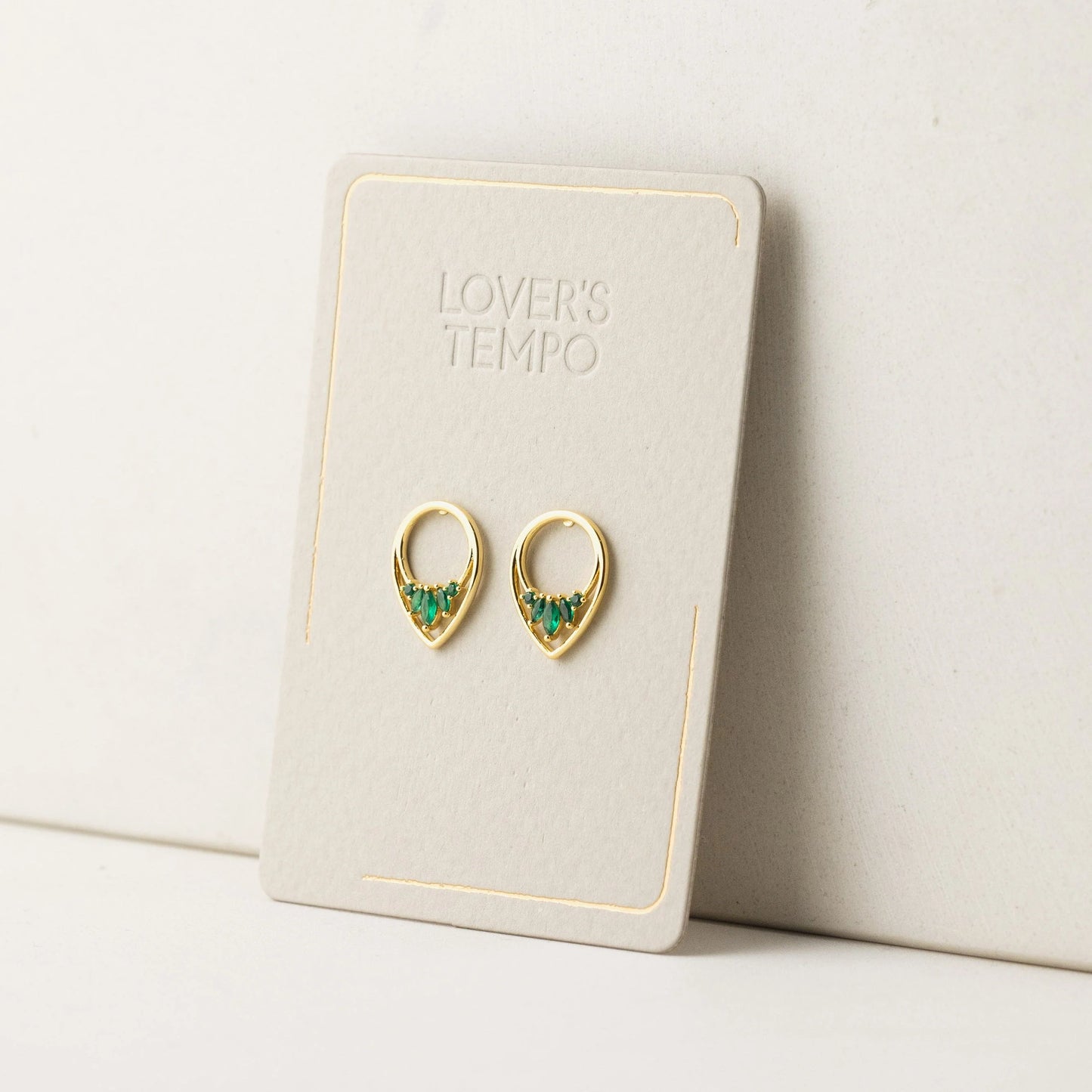 Lover's Tempo Aria Emerald Stud Earrings