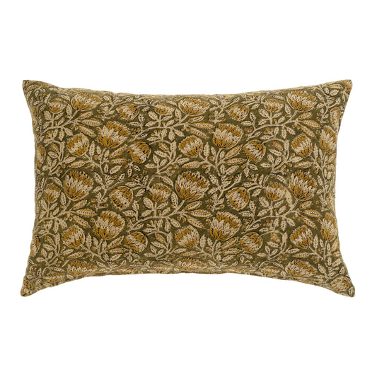 Avani Block Print Slub Pillow