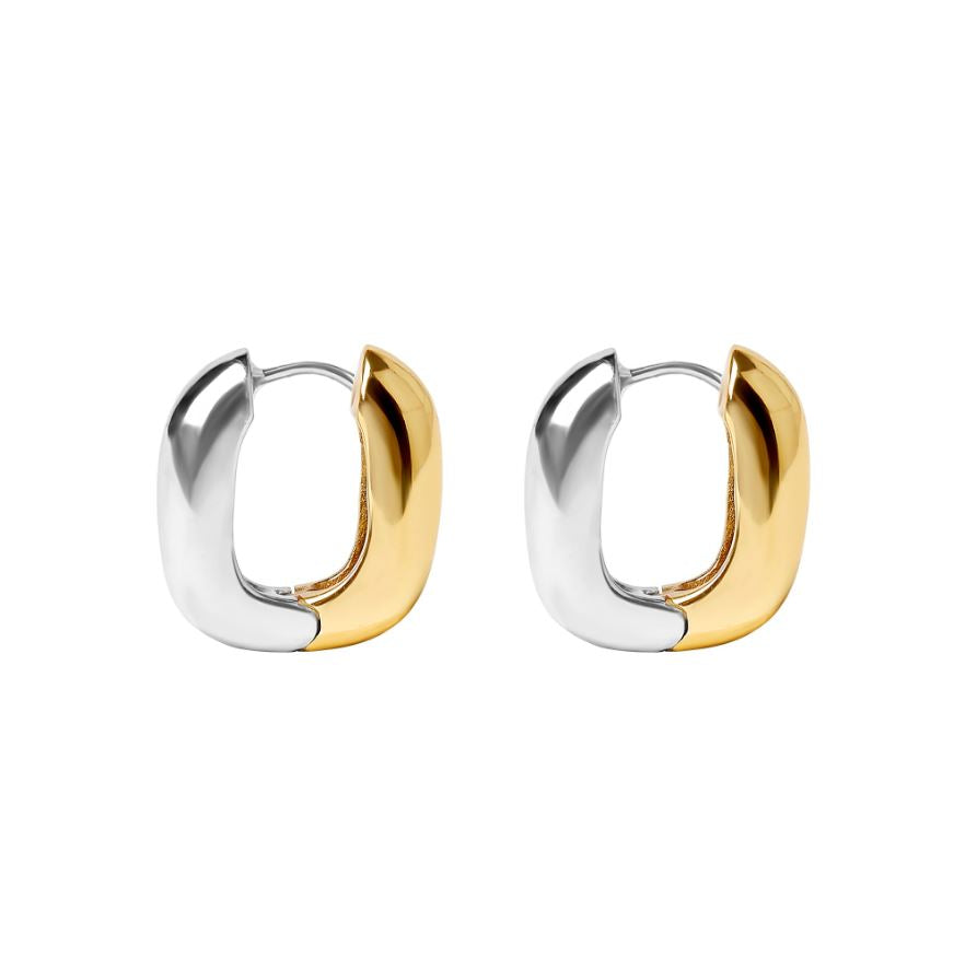 Bambu Jack Two-Tone Hoop Earrings