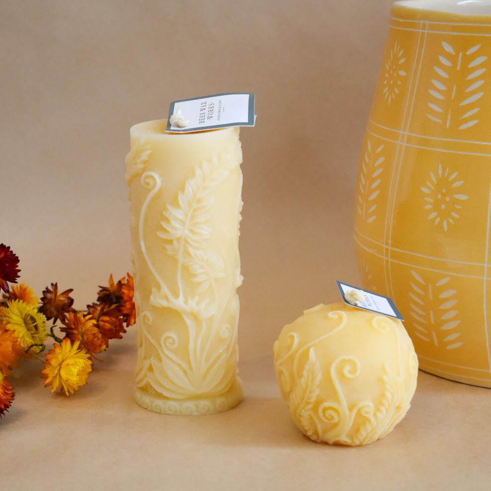 Beeswax Works Carved Candles