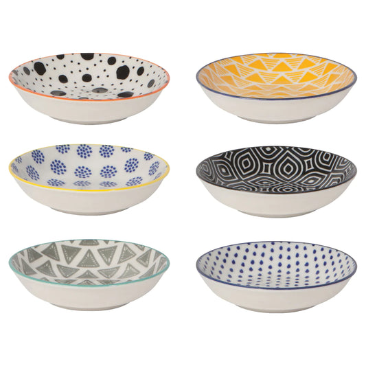 Bits & Dots Pinch Bowl Set of 6 - Multicolour