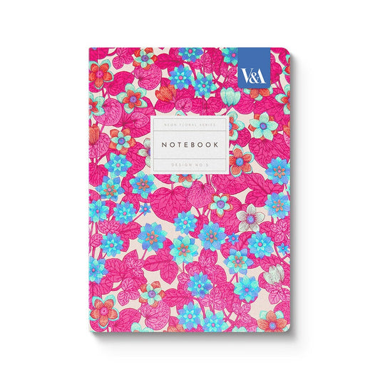 A5 Neon Floral Perfect Bound Notebooks