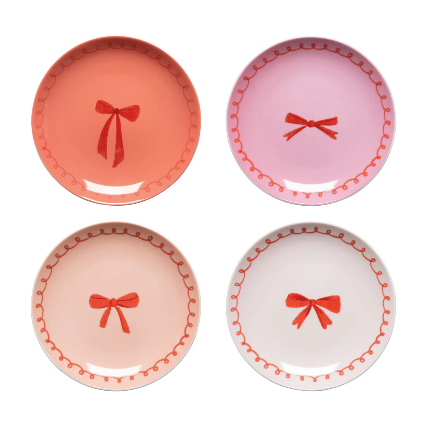 Bowtique Appetizer Plates - Set/4