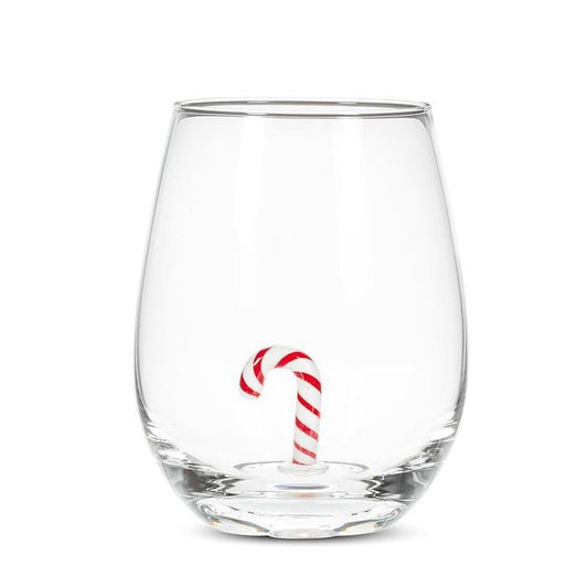Candy Cane Wine Glass