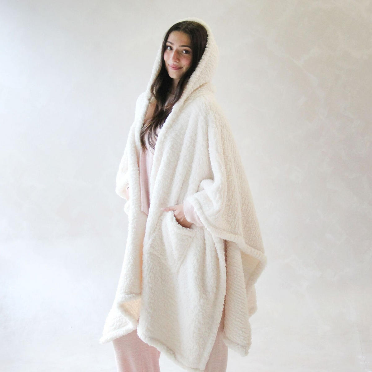 Hooded Sherpa Wrap