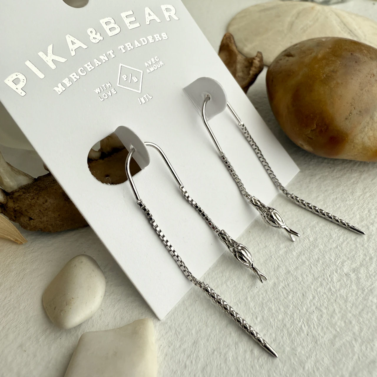 Cenchoa Snake Threader Earrings