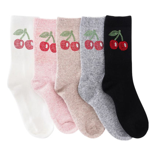 Crystal Cashmere Cherry Socks