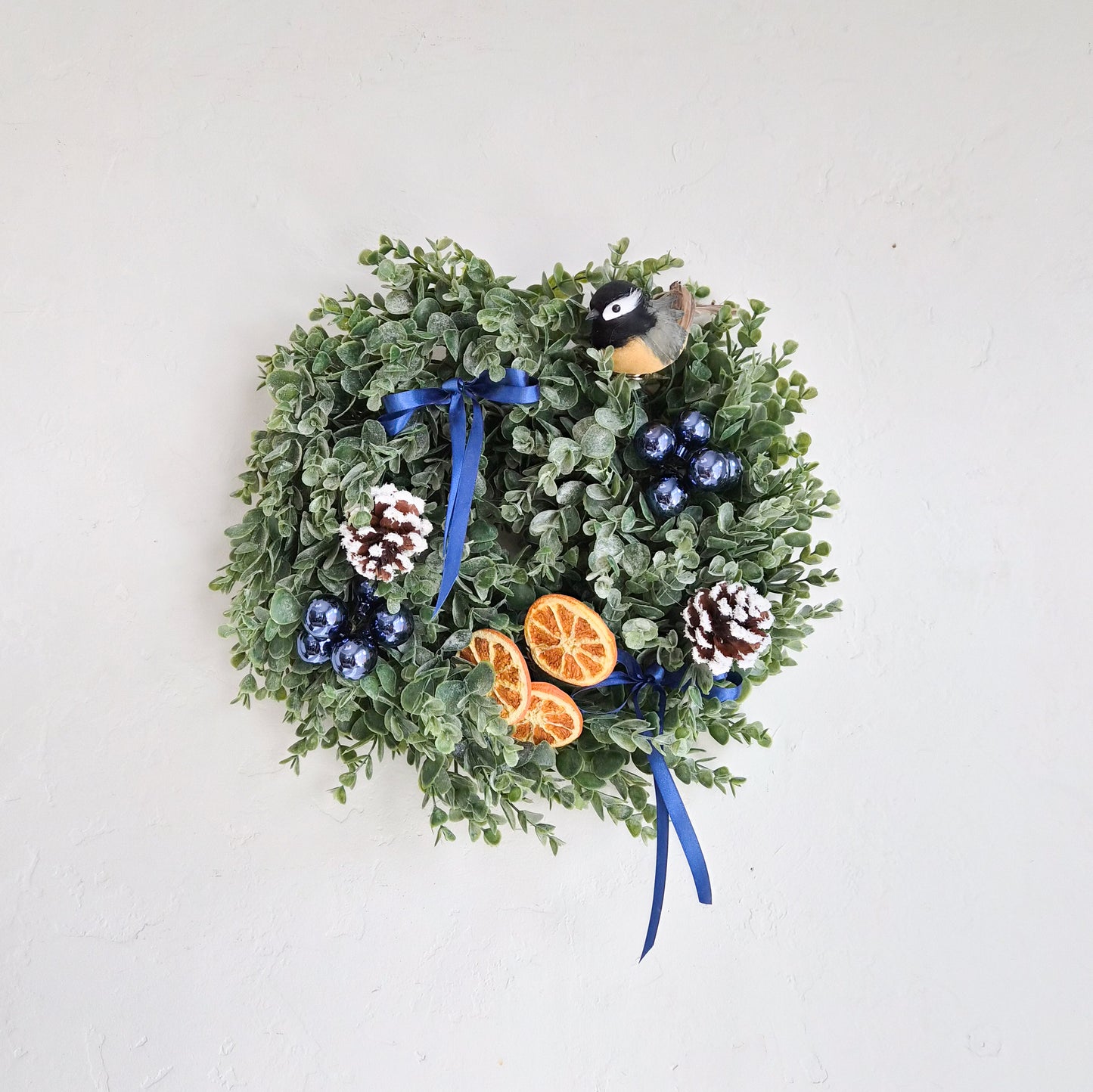 13"Mini Wreath- Chickadee Christmas