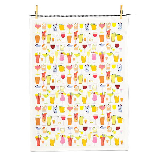 Colourful Cocktails Kitchen Towel