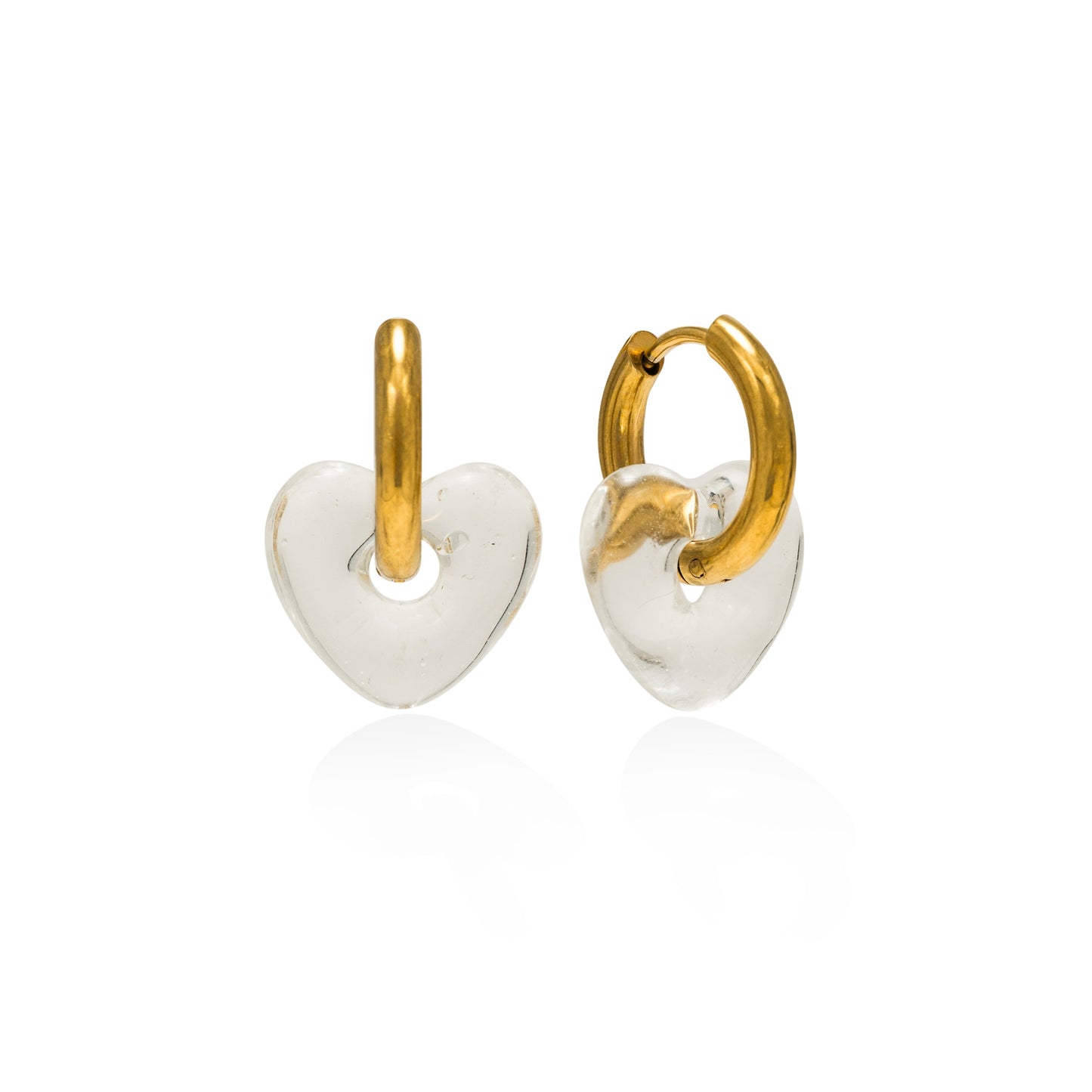 Corazon Heart Hoop Earrings