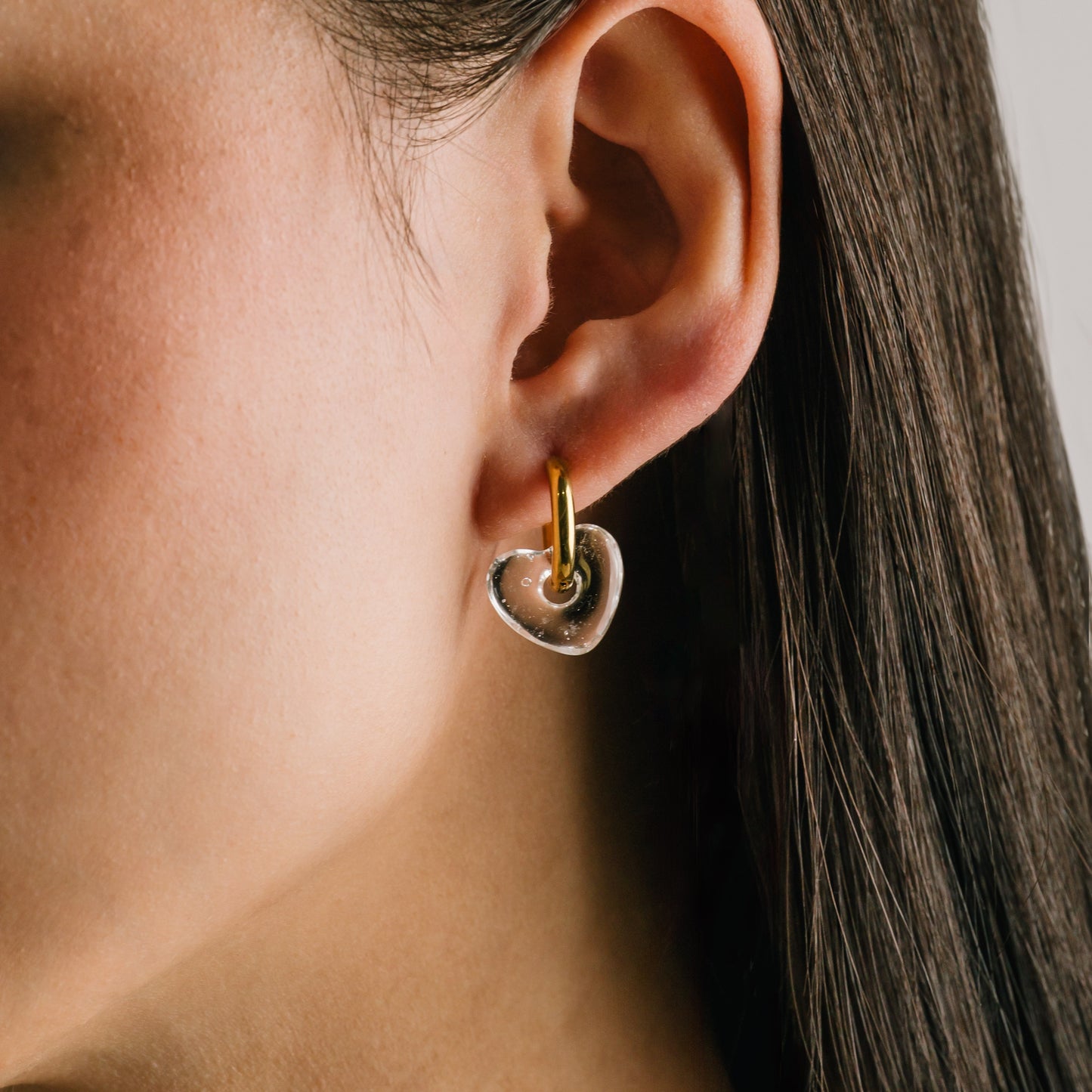 Corazon Heart Hoop Earrings