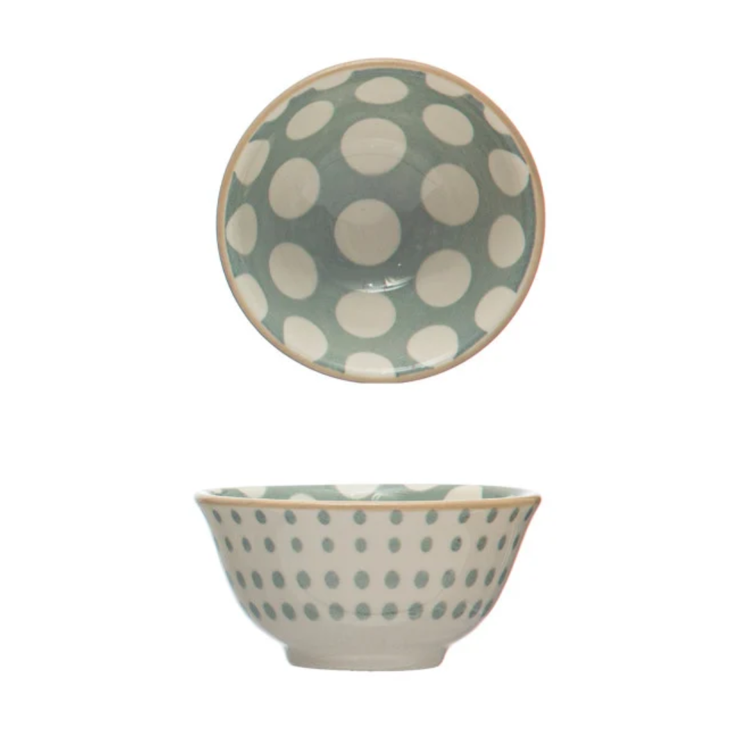 Farmhouse Patterns Stoneware Pinch Bowls