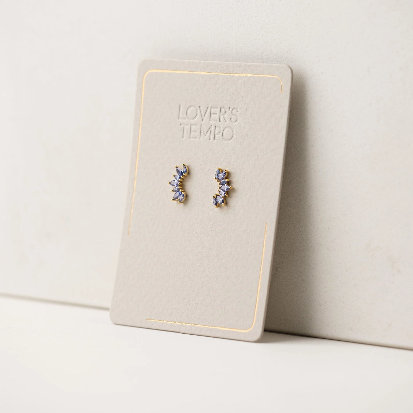 Lover's Tempo Crown Climber Stud Earrings
