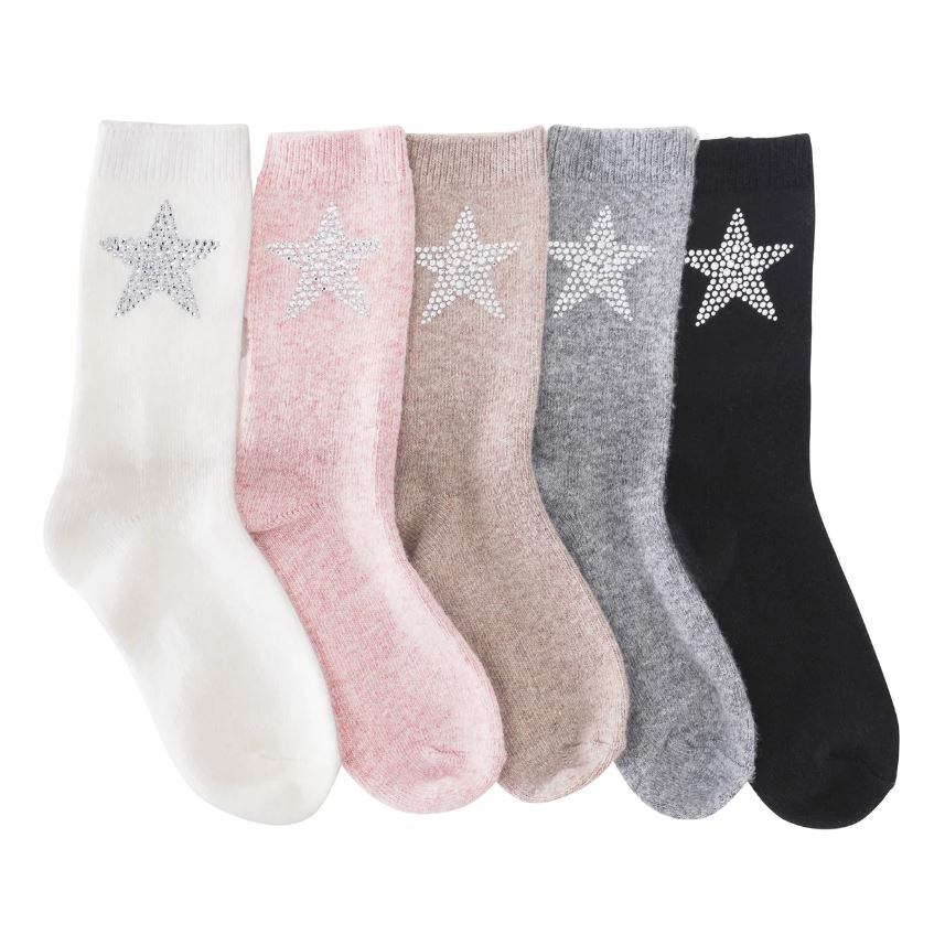 Crystal Cashmere Star Socks