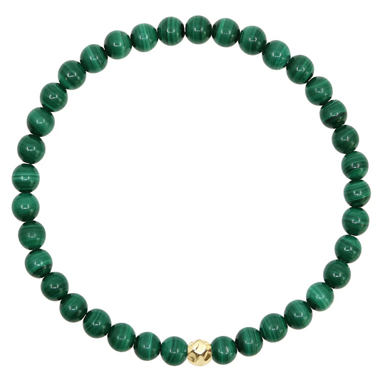 Dainty Acceptance Bracelet - Malachite