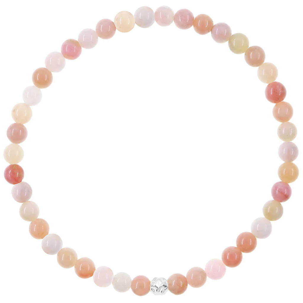 Dainty Rebalance Bracelet - Pink Opal