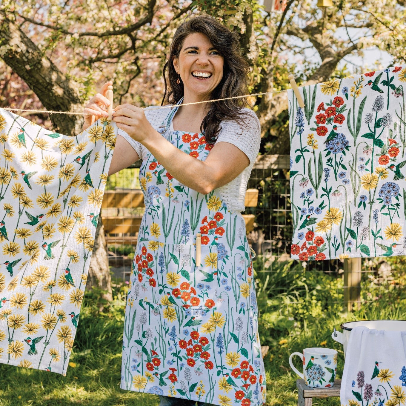 Hummingbird Bakers Floursack Dishtowels Set/3