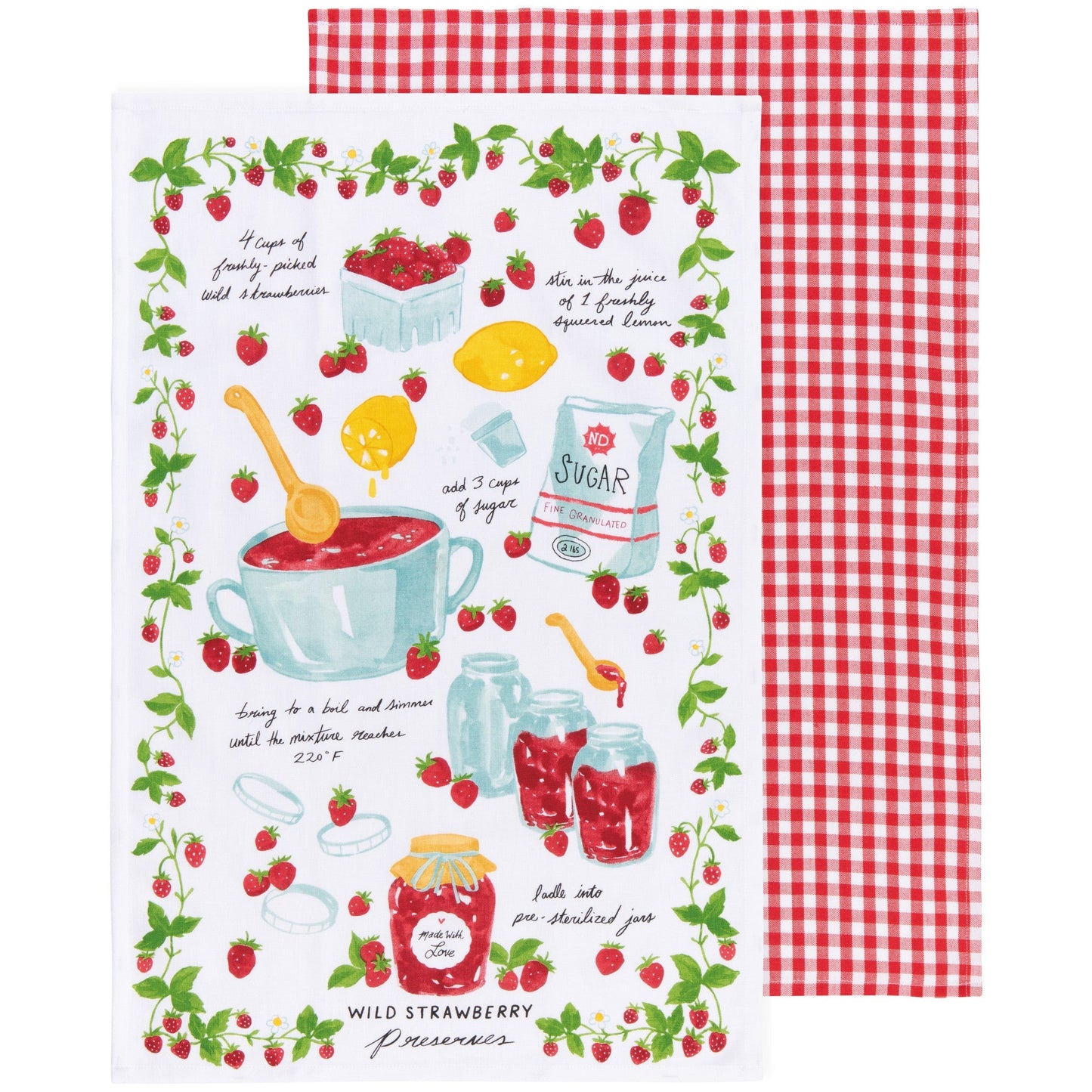 Jam Recipe Dishtowels Set/2