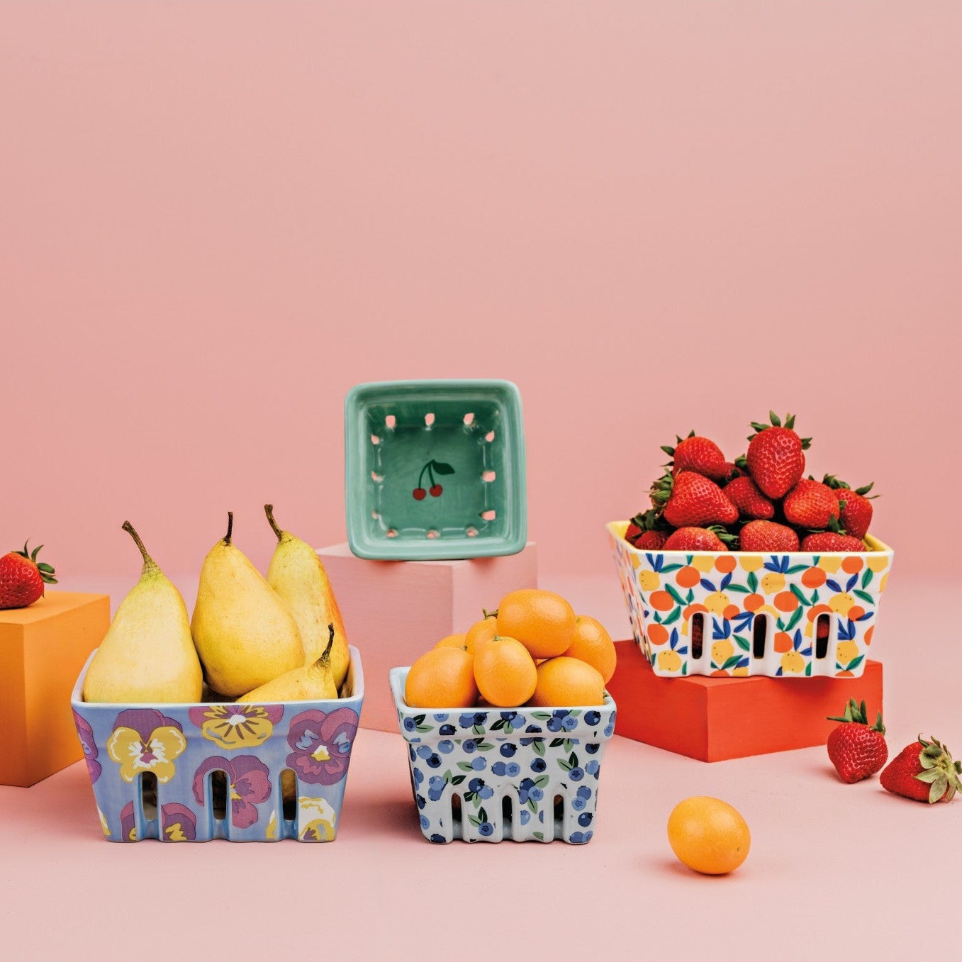 Large Ceramic Berry Baskets