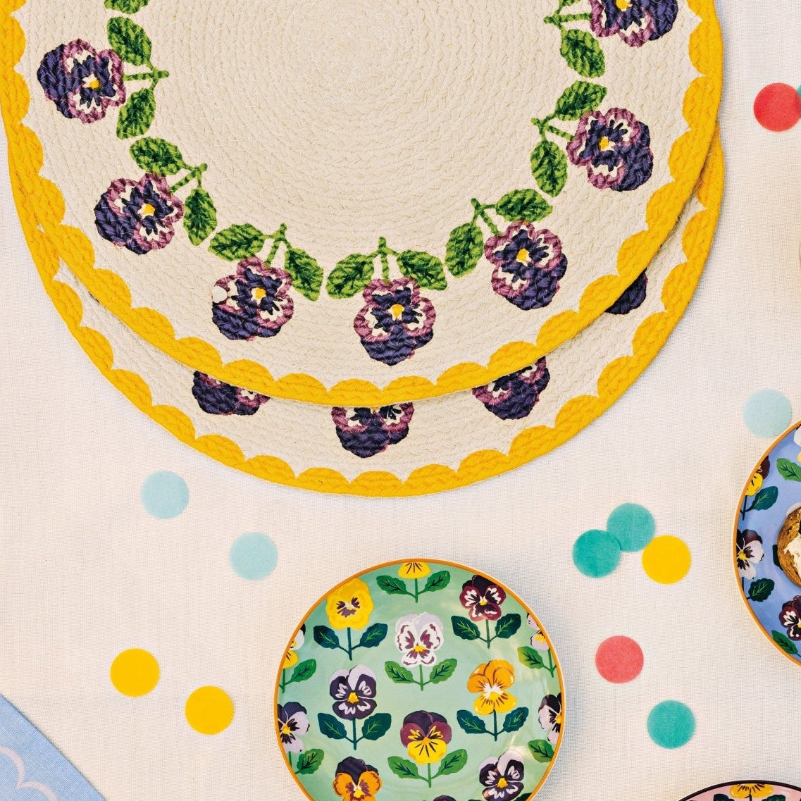 Braided Pansy Placemat