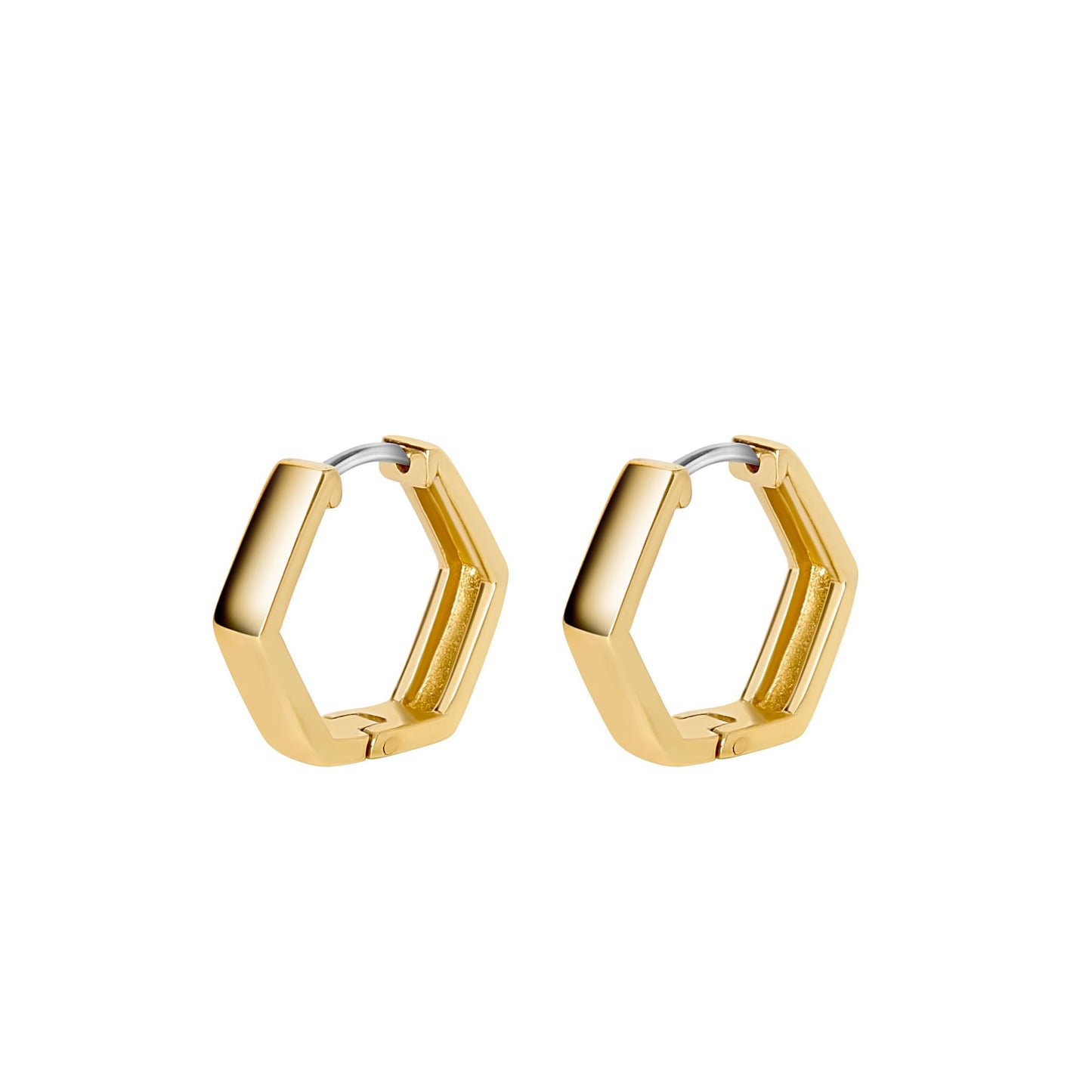 Essie Small Hexagon Hoop Earrings