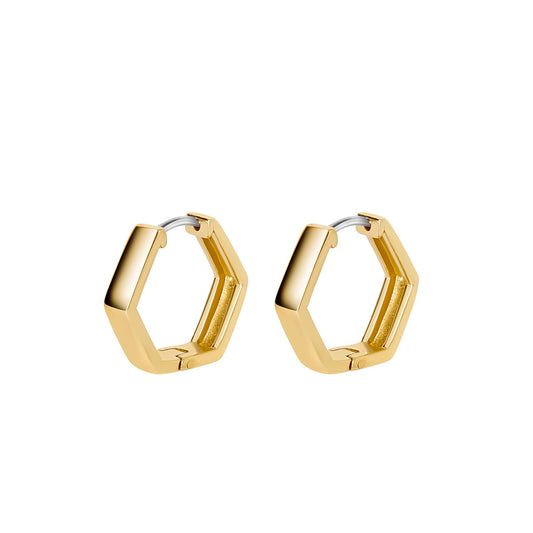 Essie Small Hexagon Hoop Earrings