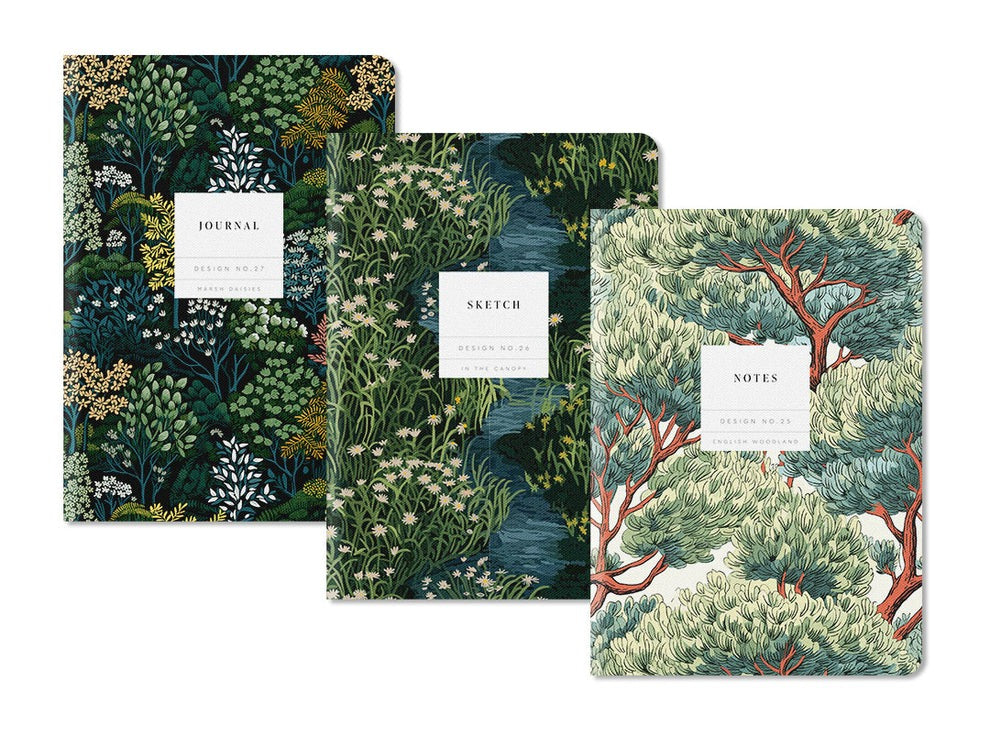Evergreen Stitched Notebook Set