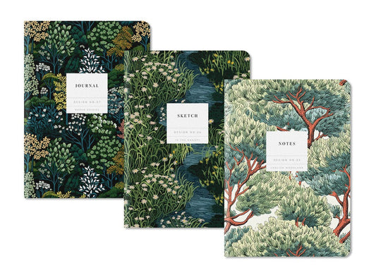 Evergreen Stitched Notebook Set