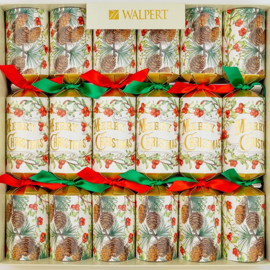 Merry Christmas Crackers - Set of 6