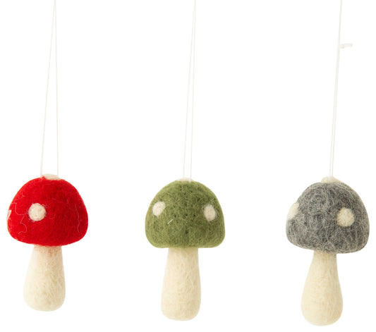 Felt Mushroom Ornaments