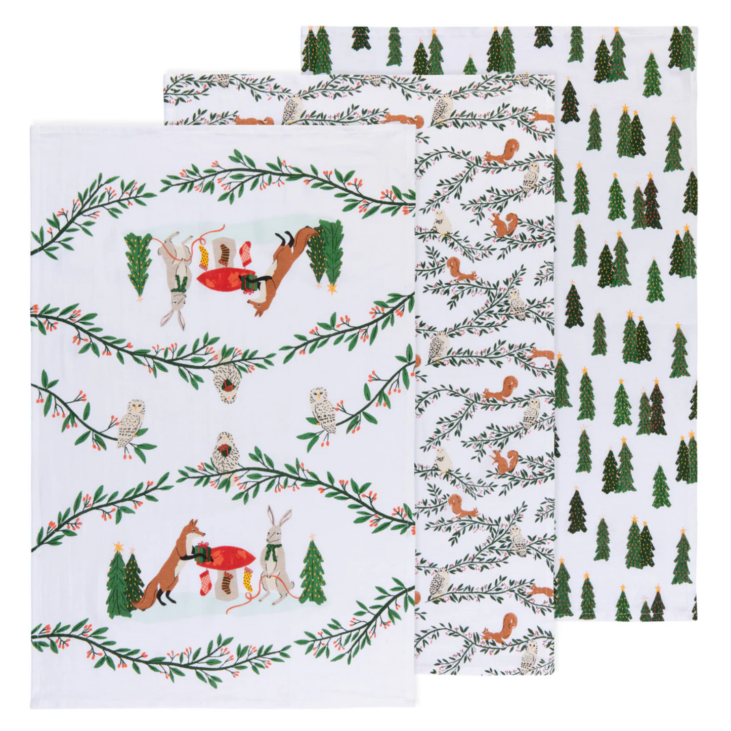Holiday Floursack Tea Towels Set/3