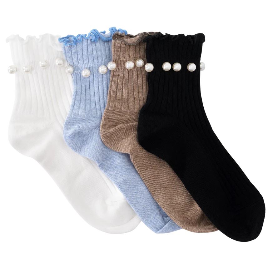 Frill Pearl Socks