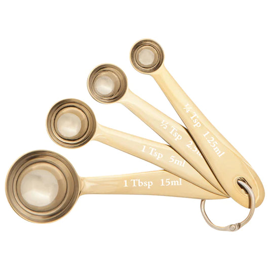 Gold Measuring Spoons - Set of 4