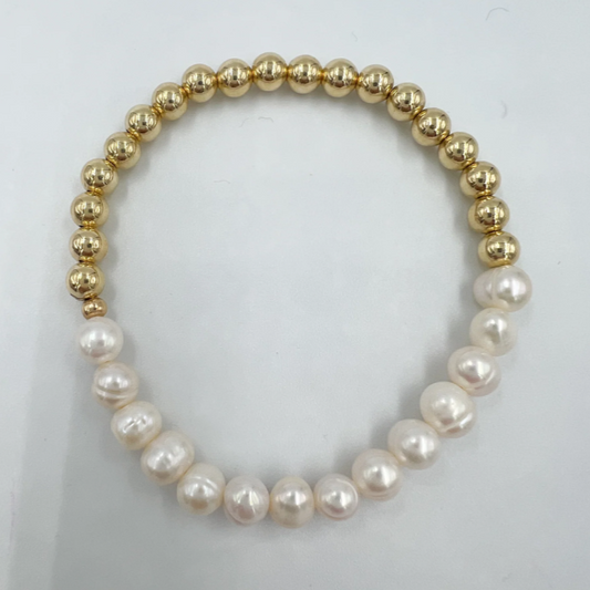 Gold Half and Half Bracelet