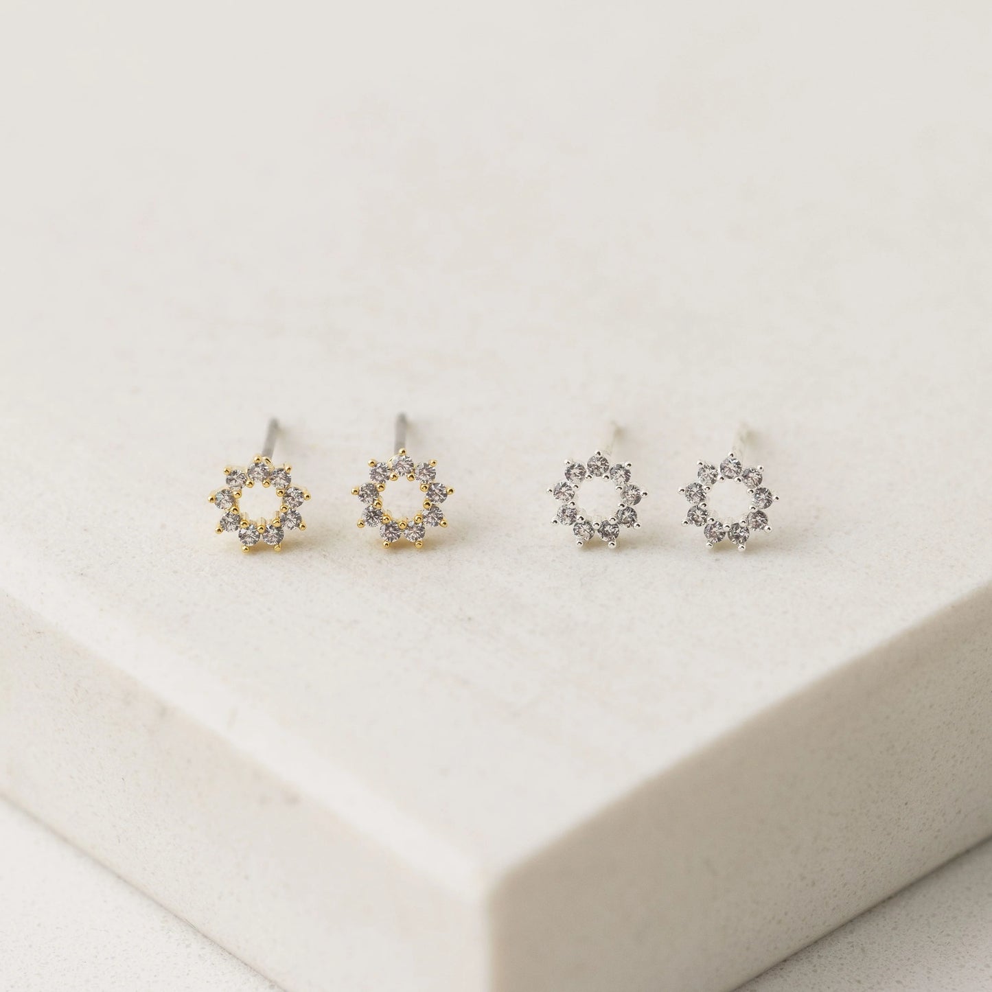 Lover's Tempo Halo Mini Stud Earrings