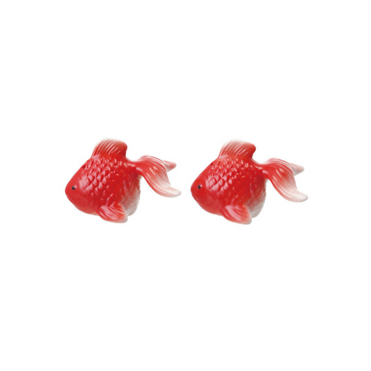 Stoneware Goldfish Salt + Pepper Shakers