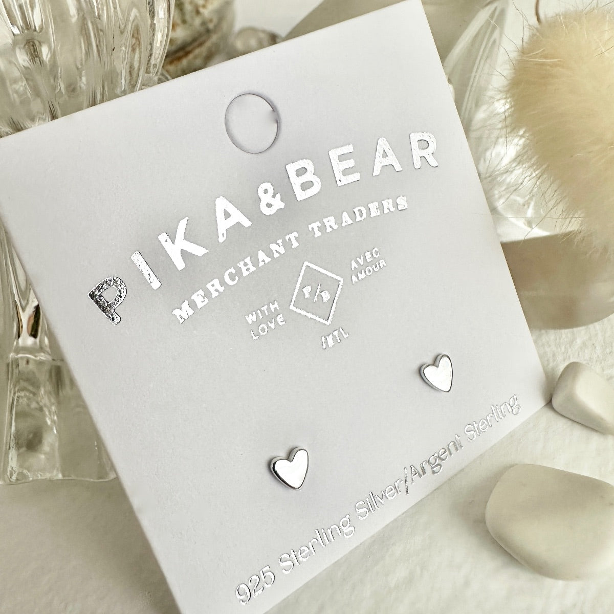 Pika & Bear Tiny Sterling Silver Stud Earrings