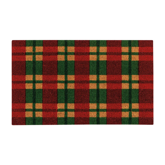 Holiday Plaid Doormat
