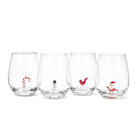 Winter Icon Stemless Wine Glasses