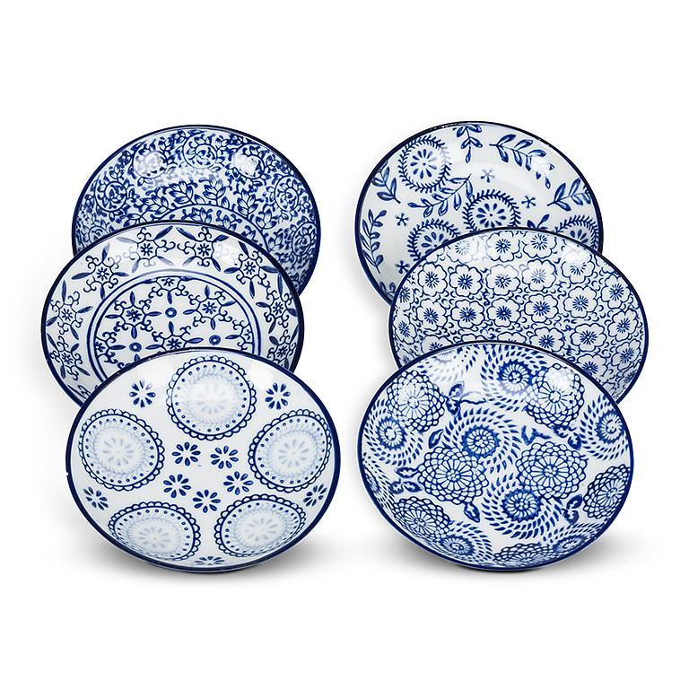 Indigo Hand Stamped Dishes