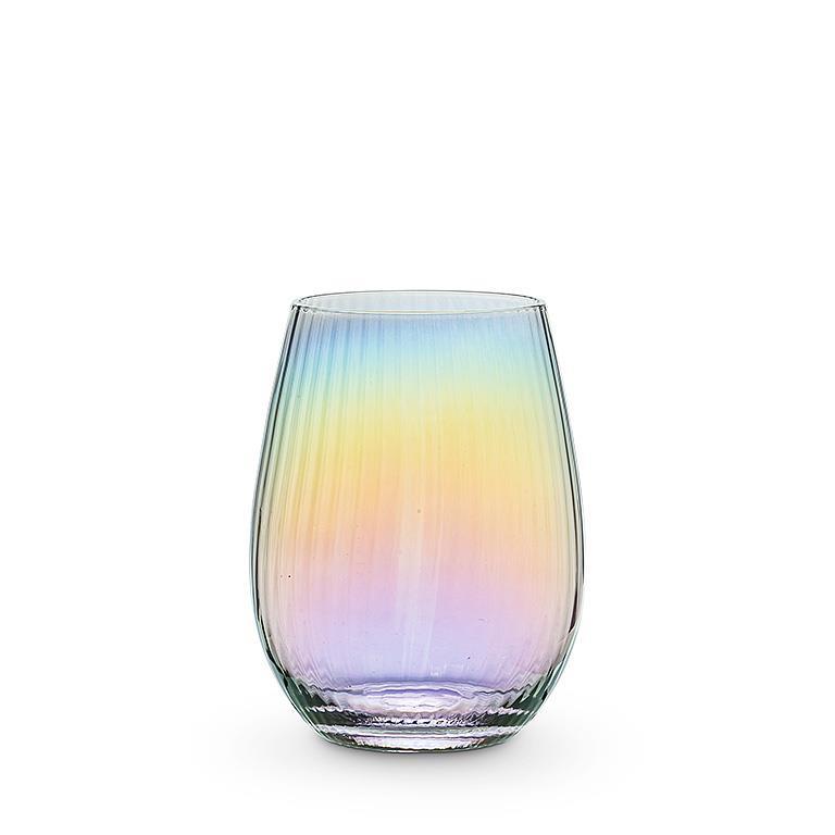 Iridescent Stemless Wine Glass - Set of 2