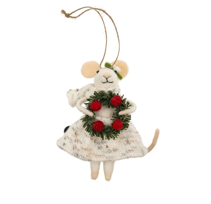 Holiday Felt Mice Ornaments