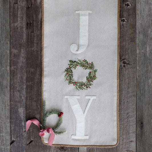 Joy Wreath Table Runner