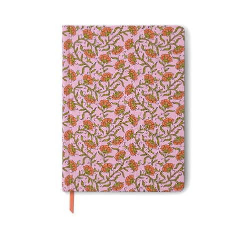 Soft Touch Jumbo Journal - Pink Vintage Floral