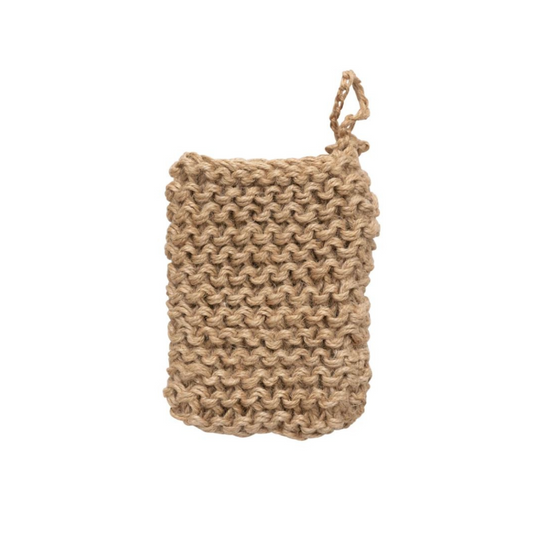 Jute Crocheted Body Scrubber/Soap Holder